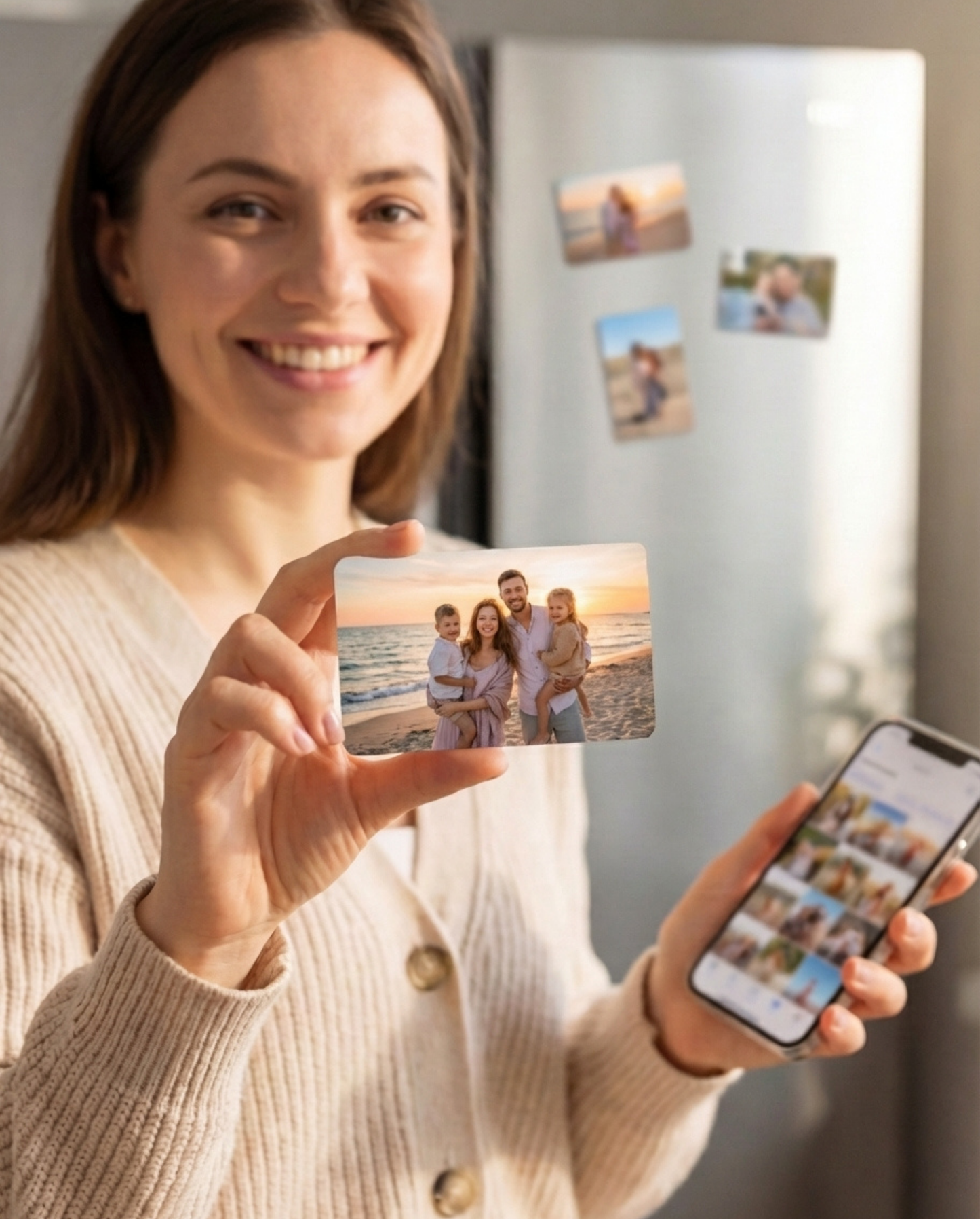 Personalisierter NFC Kühlschrankmagnet – Individuelles Geschenk für Reisen, Hochzeiten, Geburtstage 